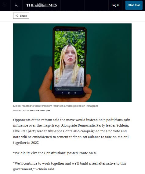 Tear sheet - The Times